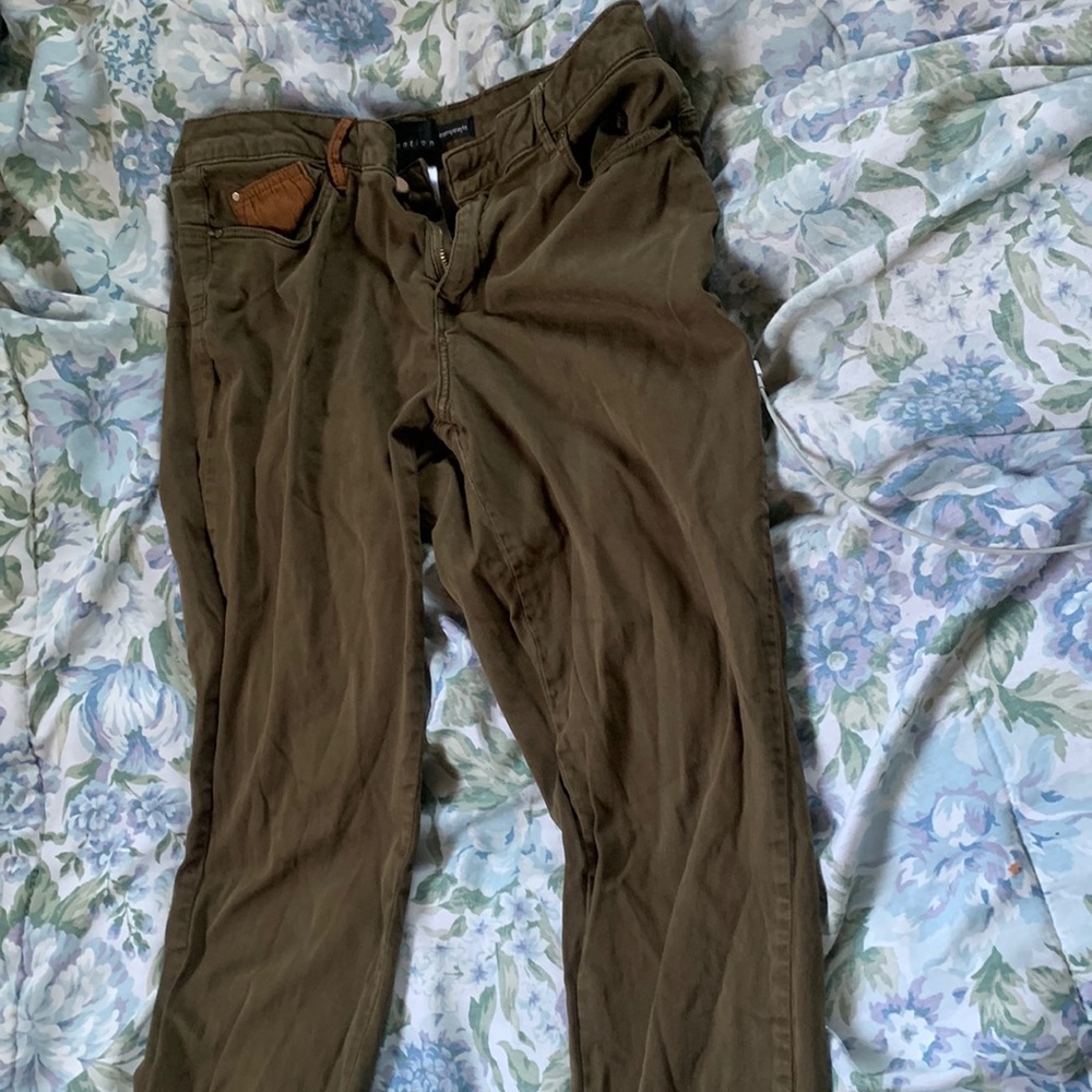 Green pants!!! super cute, little brown pocket,,